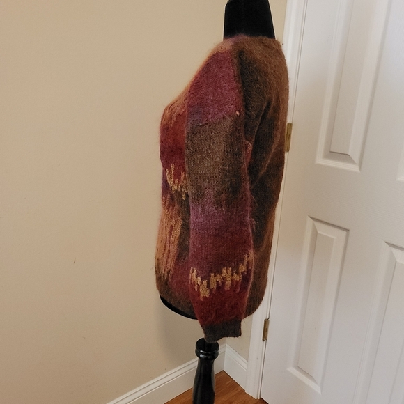 Jeanne Pierre Mohair Pullover Multicolor Design Oversized Vintage Sweater Size M - Picture 5 of 7